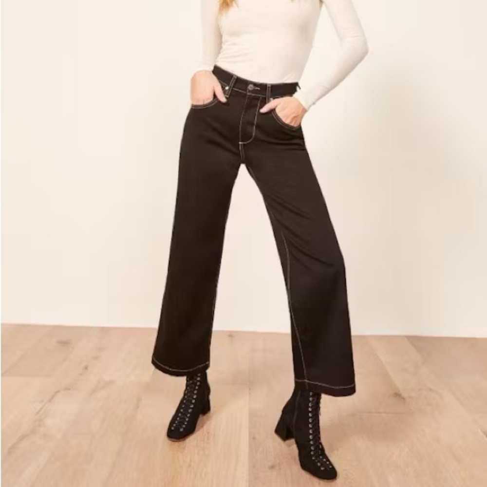 Reformation Contrast Stitch Carpenter Pant